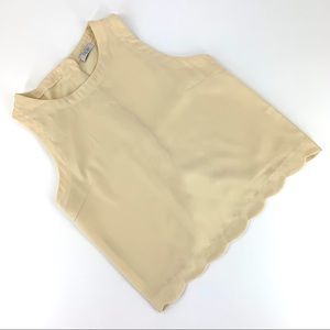 Tobi Buttermilk Yellow I Love You Back Sleeveless Back Button Top, Medium